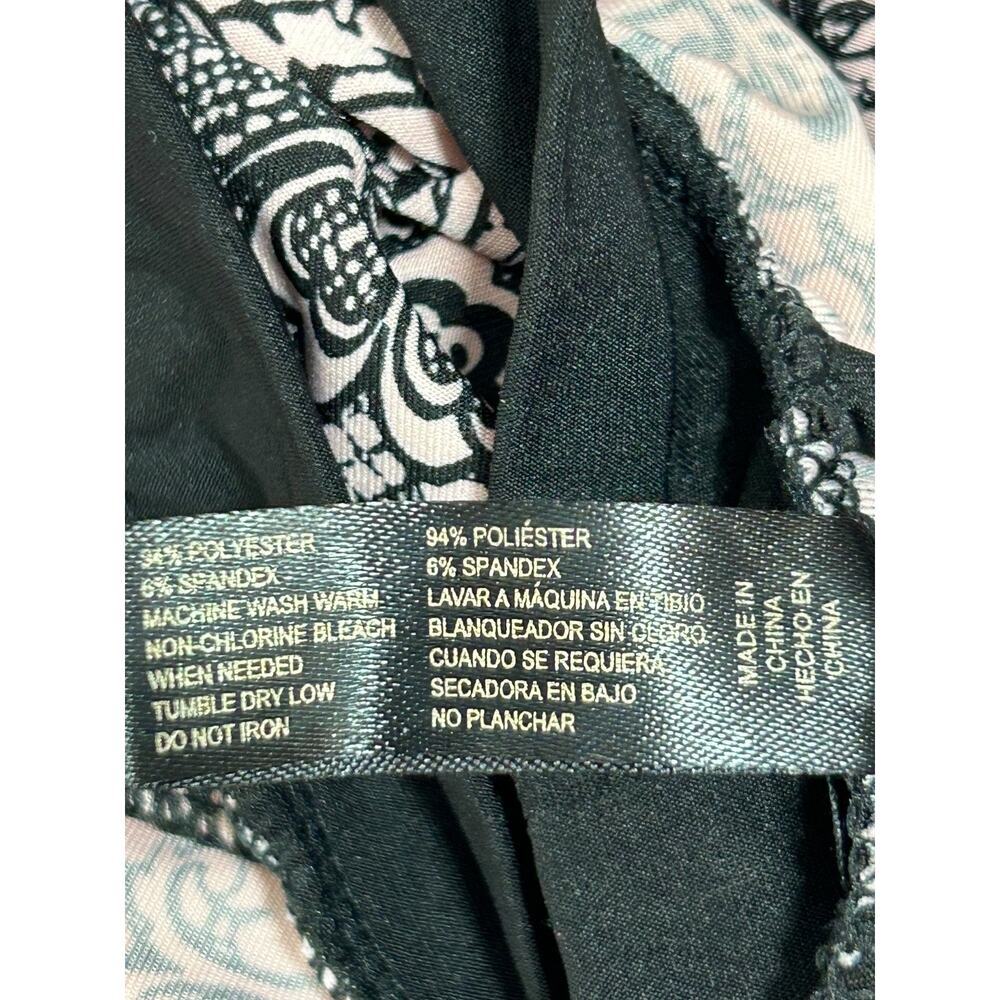Marilyn Monroe Intimates Robe‎ Womens Size L Pink Black Paisley Floral Print - Picture 8 of 11